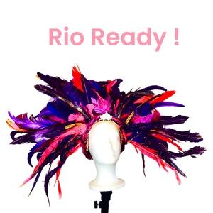 Rio Ready Custom  Pink/Purple Headress